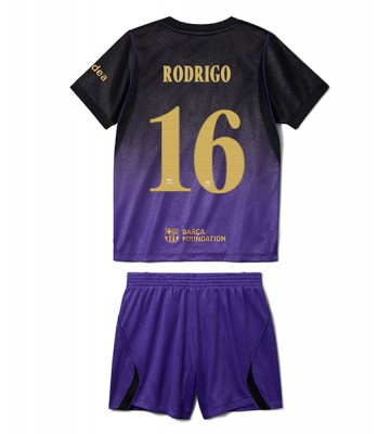 Barcelona Rodri Hernandez #16 Udebanetrøje Børn 2026-27 Kortærmet (+ Korte bukser)